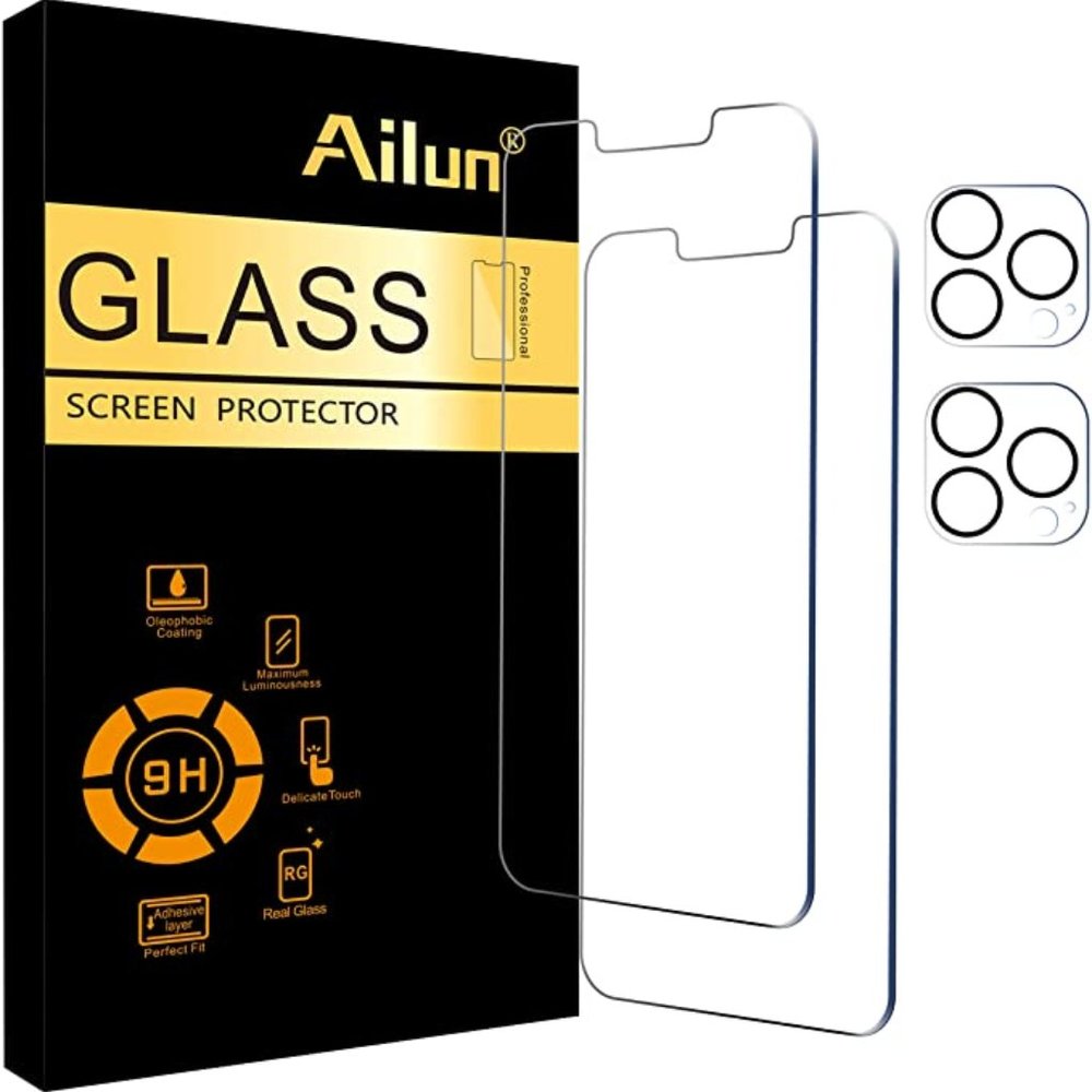 iPhone 13 Pro Max [6.7 inch] Display 2021 with 2 Pack Tempered Glass Camera Lens